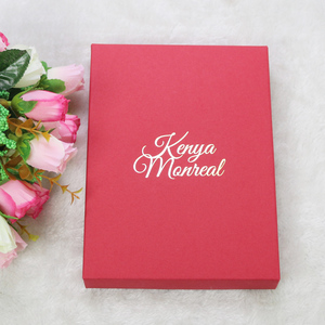 Invitaciones de cumpleaños de boda de acrílico transparente DIY con iniciales de oro cortadas con láser de lujo de muestra <span class=keywords><strong>gratis</strong></span> con caja de papel roja - Product Image 6