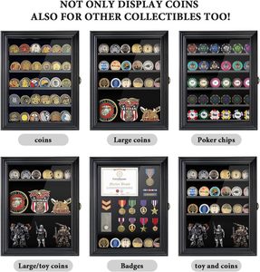 BSCI nhà máy tùy chỉnh hộp gỗ cho đồng xu hiển thị trường hợp treo tường hiển thị hộp cho huy chương hiển thị hộp bóng - Product Image 4