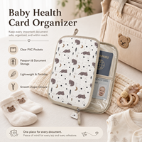 Porte-cartes léger antivol en polyester, organiseur élégant pour cartes de santé et passeports de nouveau-nés