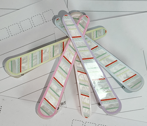 סיכות שיער תנין פסים ג'לי מקרון - Product Image 2