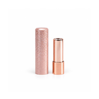 Emballage de tube cosmétique vide en ABS rose-or de luxe, personnalisé, OEM, marque privée, pour rouge à lèvres, baume à lèvres