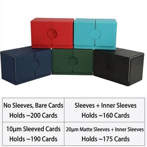 กล่องเก็บการ์ด Commander Deck แบบ Dual-Sleeve สำหรับการ์ด 160+ ใบ กล่องใส่การ์ดหนัง PU พกพาสะดวก กล่องเกมการ์ดสะสม สำหรับทุกเพศ - Product Image 2