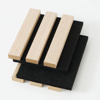 Panneau acoustique décoratif en lattes de bois, panneau mural insonorisant en fibre de polyester pour la maison, le bureau, le studio et les plafonds