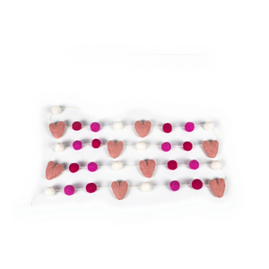 Guirlande avec boule en feutre, cœur, pour la saint-valentin, décoration, vente en gros, fournitures, sortie d'usine, - Product Image 1