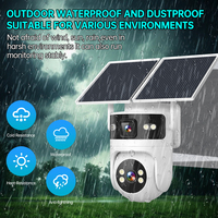 Caméra PTZ sans fil 4G WiFi alimentée par énergie solaire Hieasy 6MP 4K Sécurité extérieure Caméra CCTV solaire avec carte SIM 4G