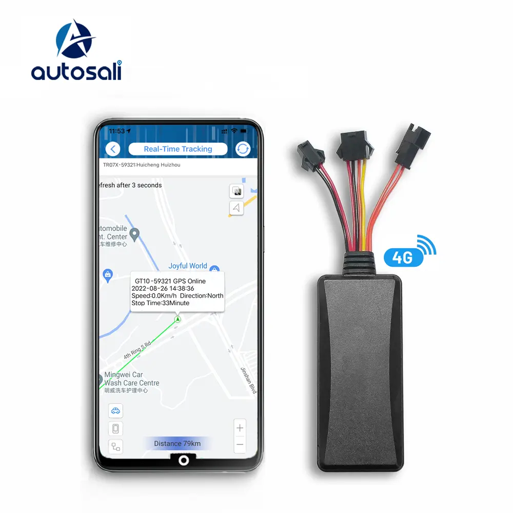 Auto-sali tùy chỉnh dịch vụ tự động Bảo hiểm thiết bị hệ thống báo động GPS định vị GPS Tracker GT10 với động cơ cắt điện