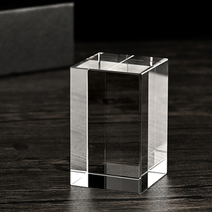 Customized Rectangle Crystal Glass Cube Laser Engraved Other Crystal Crafts