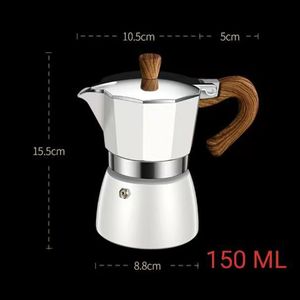Cafetera <span class=keywords><strong>Moka</strong></span> de Aleación de Aluminio ESTICK, Lavada a Mano, con Aislamiento Térmico, <span class=keywords><strong>3</strong></span>/6 Tazas, Duradera, en Stock - Product Image 6