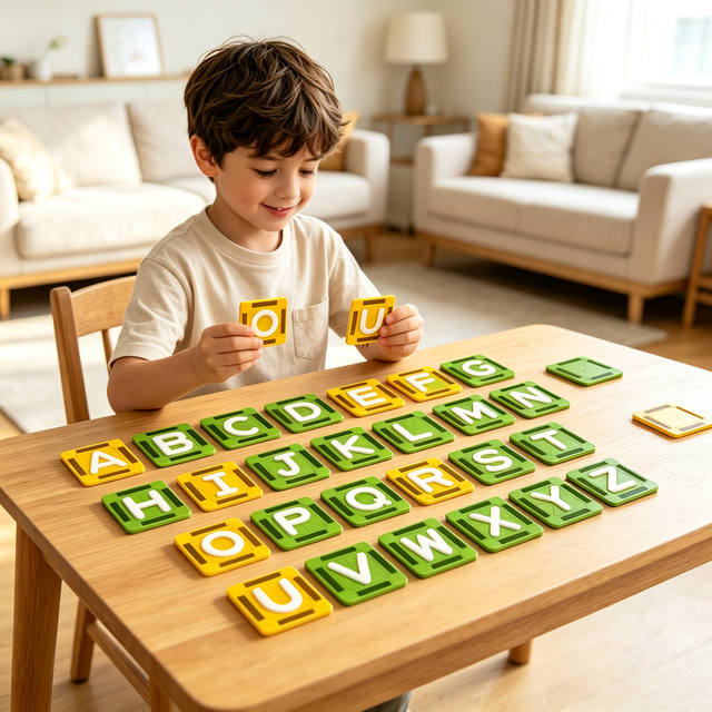 56PCS Magnetic Sheets English Letters Building Blocks Educational DIY Toy for Preschool Homeschool Kids Early Language Learning