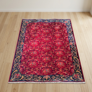 Tapis persan en soie pure fait main, tapis design moderne exclusif, noué à la main, antidérapant, lavable, décoration de sol de luxe - Product Image 4