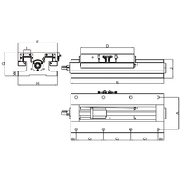 Table linéaire à glissières de type boîte de haute précision série RH-300 pour usinage CNC lourd