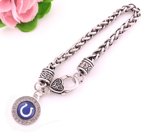 Pulsera con Dije Redondo Pequeño de Aleación de Zinc, Unisex, de los Indianapolis Colts - Product Image 5
