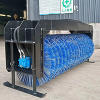 Balayeuse à neige rotative hydraulique pour mini-excavatrice et chargeuse compacte, idéale pour le nettoyage hivernal des trottoirs et routes