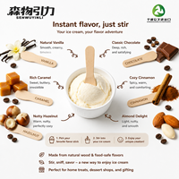 Bâtonnets de crème glacée en bois, disponibles en plusieurs saveurs, innovants et amusants.
