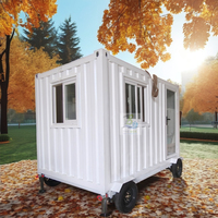 Maison mobile préfabriquée en conteneur, tout-terrain, toit rigide, camping avec salle de bain