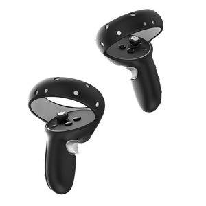 IINE pour <span class=keywords><strong>Oculus</strong></span> Quest 2, ensemble d'accessoires pour manettes, 2*coques de manettes tactiles + 2*coques de joysticks, noir - Product Image 4