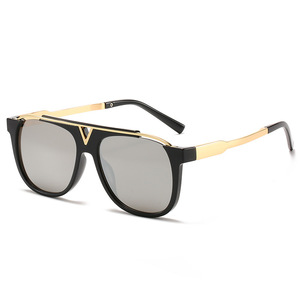 <span class=keywords><strong>Occhiali</strong></span> <span class=keywords><strong>da</strong></span> <span class=keywords><strong>Sole</strong></span> Unisex di Ultima Moda con Montatura Piatta, Stile V in Metallo, Forma Rotonda, di Buona Qualità per <span class=keywords><strong>Uomo</strong></span> e Donna, Ideali per lo Street Style - Product Image 3