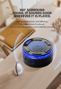 IPX6 Waterproof Outdoor <b>Speaker</b> With 1200mAh Rechargeable battery <b>Portable</b> Audio <b>Speaker</b> with RGB Light LED display FM Function - Product Image 5
