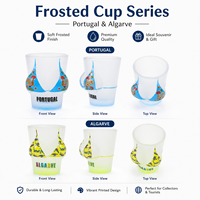 Vente en gros Tasse à boire design urbain Verre à liqueur souvenir personnalisé créatif Barcelone Portugal Cadeaux de voyage