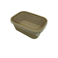 Boîte à déjeuner en papier kraft jetable personnalisée bol à soupe épais allant au micro-ondes pour les aliments nouilles à sushi respectueuses de l'environnement
