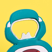 Ouvre-bouteille en métal écologique personnalisable avec motif de dessin animé des marées annuelles, style art populaire, aimants de réfrigérateur promotionnels d'usine