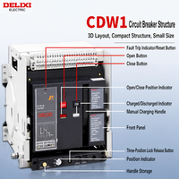 Disjoncteur à air série Delixi CDW6i, contrôleur intelligent ACB, protection contre les surcharges et les courts-circuits pour l'alimentation électrique