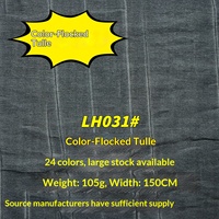 LH031 #   Tissu en soie brodée teinte lumineuse 24 couleurs 105g, résistant à l'abrasion, pour manteaux légers, chemises, robes, vêtements et pantalons pour femmes