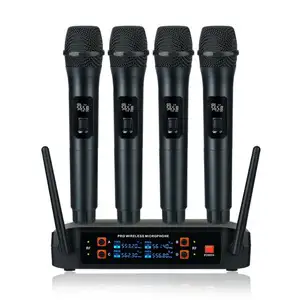 Bomge uhf 1 módulo de sistema de microfone, sem fio, portátil, receptor de áudio