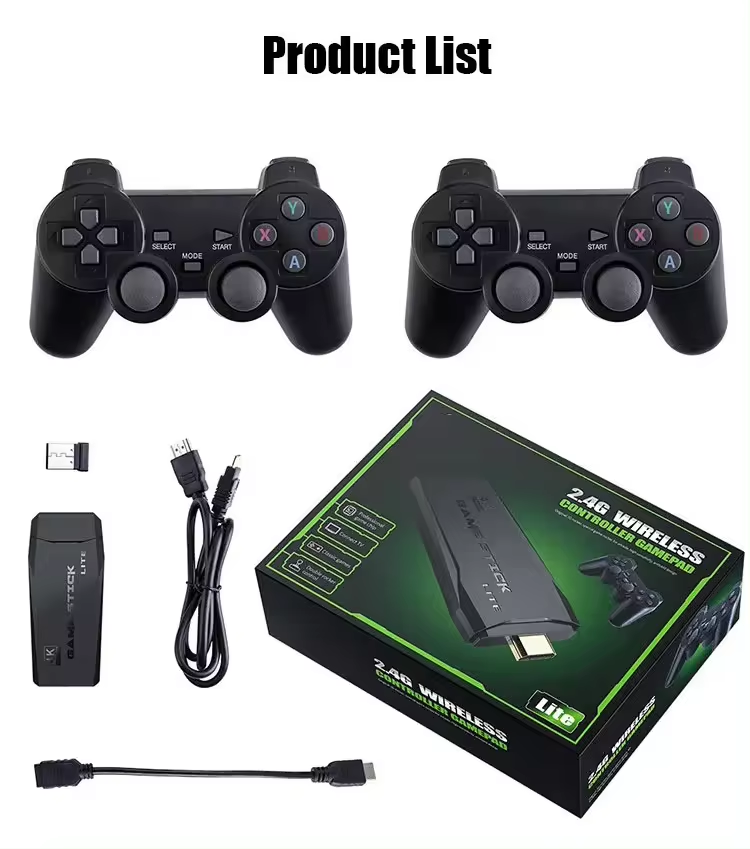Wii 4点セット  美品 New Lite 4K 64G M8 Game Stick Built-In 10000+ Games TV Retro