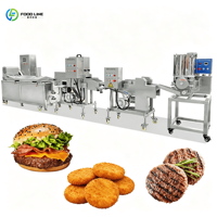 Ligne de production entièrement automatique de nuggets de poisson, machine industrielle de formage de galettes de bœuf et de tourtes à la viande avec mélangeur et moules personnalisés