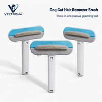 Brosse anti-poils 3 en 1 pour animaux de compagnie, manche long, nettoyeur de peluches pour canapé, lit, couverture, meubles, outil de nettoyage des poils de chat et de chien