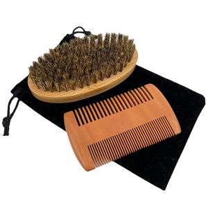 Peine y Cepillo para <span class=keywords><strong>Barba</strong></span> de Madera, Juego de Peine y Cepillo para <span class=keywords><strong>Barba</strong></span> <span class=keywords><strong>Corta</strong></span>, Peine de Madera para Hombres, Herramienta para Peinar la <span class=keywords><strong>Barba</strong></span>, Ideal para Regalo - Product Image 6