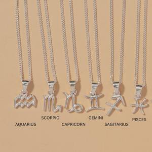 Zodilac VVS Moissanite Sterling Silver Minimalist Unisex Pendant Charms Daily Wear Personalized <b>Initial</b> Design Hypoallergenic - Product Image 3