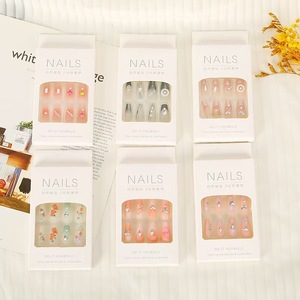 Autocollants pour ongles, 12 pièces, auto-adhésifs, forme ronde, longueur moyenne, pour usage général - Product Image 4