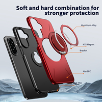 Funda Protectora para Teléfono con Soporte Magnético para Coche, Diseño Personalizado, Carcasa Resistente de TPU y PC para Samsung Galaxy A27 A17 A37 A57