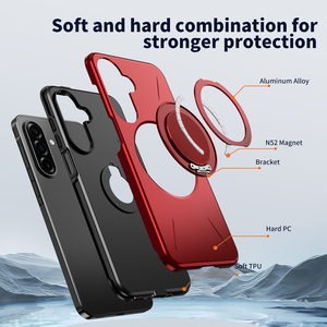 Custodia per telefono con supporto magnetico per auto, design personalizzato, anello magnetico, in TPU e PC, robusta, per <span class=keywords><strong>Samsung</strong></span> Galaxy A27 A17 A37 A57 - Product Image 5