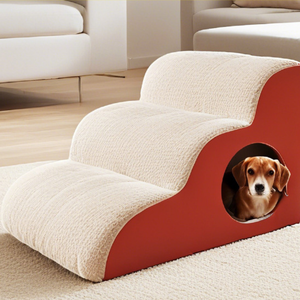 Nuovo robusto ergonomico Multi-Step <span class=keywords><strong>Pet</strong></span> scale per cani e gatti morbidi ad alta densità gradini antiscivolo scale di sicurezza per letto o divano - Product Image 3