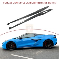 Pour Corvette C8 Z06 : Panneaux de bas de caisse en carbone sec style OEM, jupes latérales en véritable carbone préimprégné, ailerons latéraux – Approvisionnement direct usine