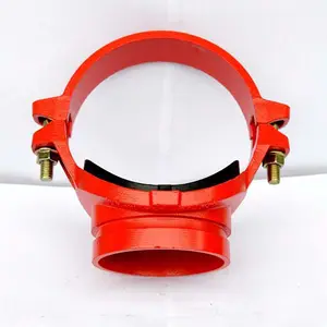 Low price 3 Inch grooved fittings and couplings grooved pipe fitting rigid flexible coupling red color for firefighting