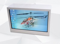 Vitrine transparente blanche YINGTOUCH de 55 pouces, anti-poussière, anti-humidité, pour le rangement de trophées dans le salon, verticale, usage commercial