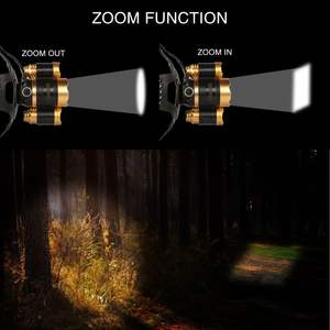 Lampe frontale LED 3000Lm 3 T6 Zoomable, Rechargeable 18650, Longue Portée, Vente en Gros - Product Image 2