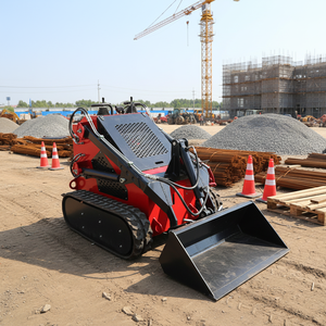 Mini chargeuse compacte à chenilles neuve de marque la moins chère de l'usine, <span class=keywords><strong>taille</strong></span> compacte, roues diesel, chargeuses frontales avec accessoires de chargement - Product Image 1