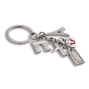 Silver Plated <b>Customized</b> Design Famous Building Charm Airplane Travel Metal <b>Keychain</b> - Product Image 3