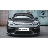 Auto corps systèmes pour Porsche Cayman 718 982 16-21 à GTS avant pare-chocs avant et arrière à lèvres tuyaux d'échappement spoiler feu arrière