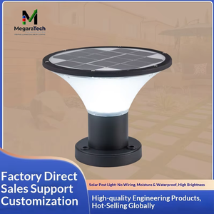 Lámpara de Poste para Exteriores IP65 Directo de Fábrica, para Patio y Paredes Exteriores, Luz Solar LED Cuadrada de 5W, Regulable - Product Image 2