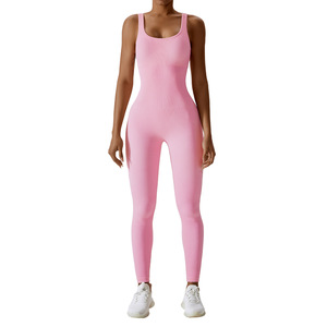 2025 nuova tuta da Yoga senza cuciture da donna per il Fitness sportivo senza schienale a vita stretta aderente aderente elasticizzata <span class=keywords><strong>abiti</strong></span> da allenamento - Product Image 4