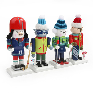 18Cm Dễ Thương Navidad Trang Trí Nội Thất Hình Dạng Động Vật Thủ Công Bằng Gỗ Trẻ Em Đồ Chơi Búp Bê Đồ Trang Trí Giáng Sinh Trang Trí Món Quà Nutcracker - Product Image 2