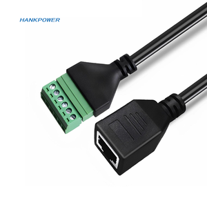 Tùy chỉnh RJ45 nữ để 6pin vít khối thiết bị đầu cuối Adapter RJ45 6 pin màu xanh lá cây kết nối cáp - Product Image 1