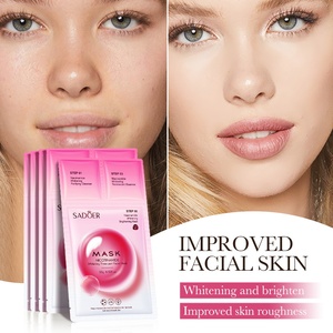 Produits de soin de la peau éclaircissants et blanchissants à la niacinamide, marque privée OEM SADOER, trois étapes : masque facial, nettoyant, essence - Product Image 4