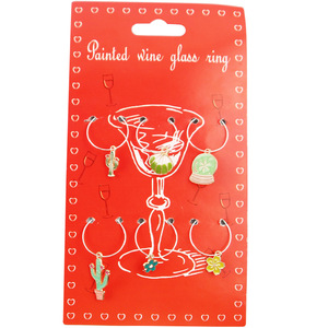 Creative Metal Hawaiian Mermaid <b>Wine</b> Glass Rings Zinc Alloy Champagne Drink Accessories Variety Styles - Product Image 3